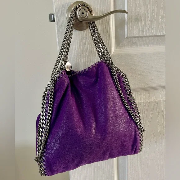 ❌SOLD❌ Stella McCartney Purple Chain-Trimmed Women's Bag EUC - Picture 2 of 9